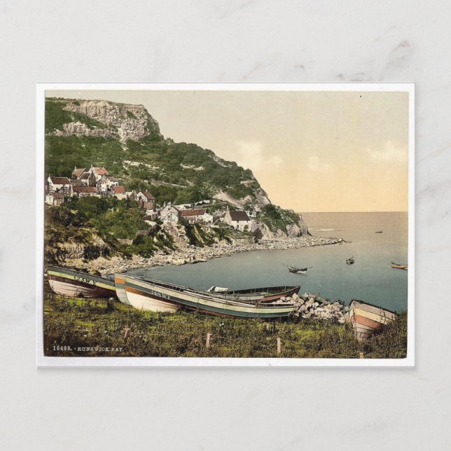 Whitby, Runswick Bay, Yorkshire, England rare Phot Postcard (Front)