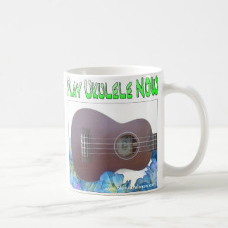 White 11 oz Classic Play ukulele NOW White Mug