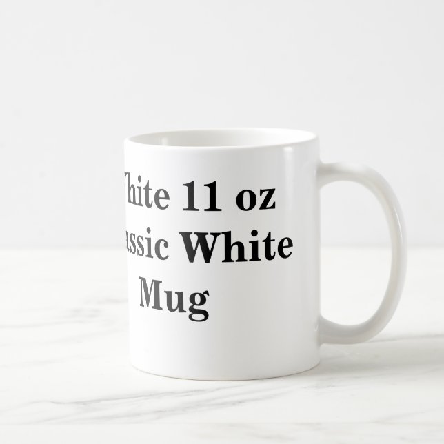 White 11 oz Classic White Mug (Right)