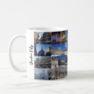 White 24 Photo Collage Grid Travel Custom Coffee Mug