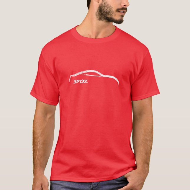 White 350z Brush Stroke T-Shirt (Front)