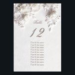 White 3D Roses Wedding Guest Names  Table Number<br><div class="desc">White 3D flowers roses arch wedding seating chart guest names.</div>