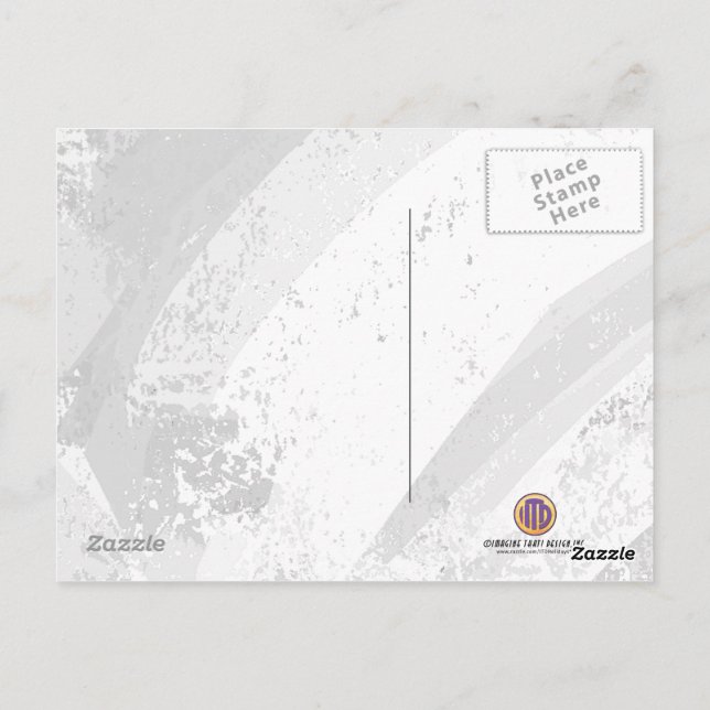 White 40 Decade Birthday Postcard (Back)