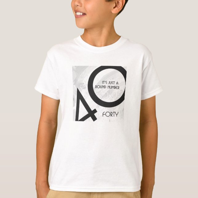 White 40 Decade Birthday T-Shirt (Front)