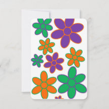 White 70s Themed Scottish Poem Birthday Card