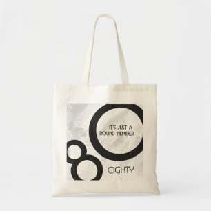 White 80 Decade Birthday Tote Bag