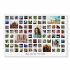 White 80 Photo Collage Birthday Party Foam Board