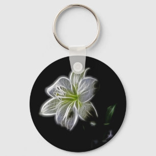 white-82698 white lily flower nature beauty digita key ring