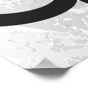 White 90 Decade Birthday Poster