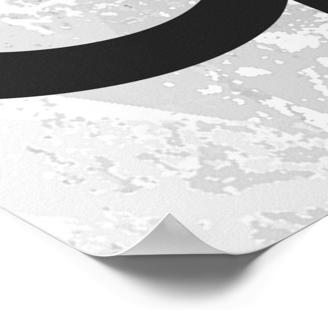 White 90 Decade Birthday Poster (Corner)