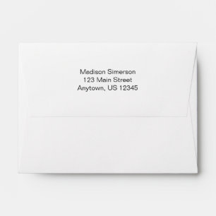 White A6 4x6 Back Flap Return Address Envelopes