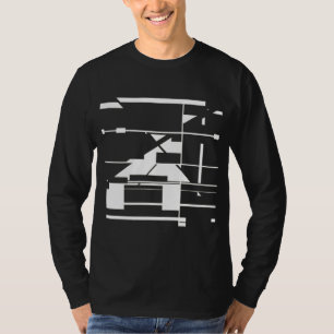 White Abstract Subway Map MCM-inspired Labyrinth  T-Shirt