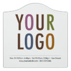 White Acrylic Logo Sign Small Custom Door Sign