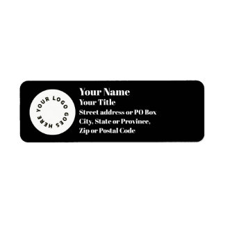 White Add Your Logo Return Address Label
