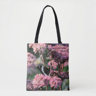 White Admiral Butterfly Matrona Sedum Tote Bag