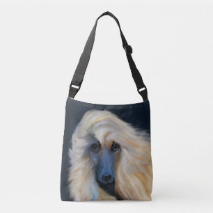 White Afghan Hound Crossbody Bag