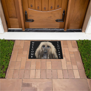 White Afghan Hound Doormat