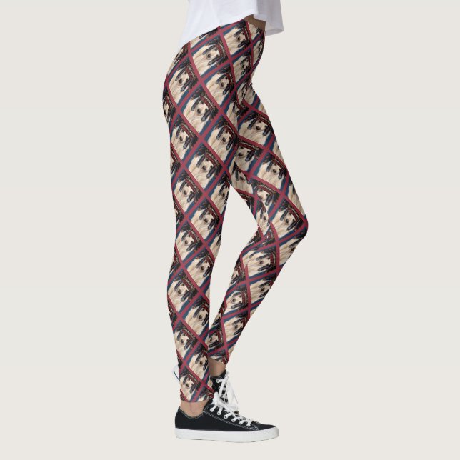 White Afghan Hound Leggings (Right)