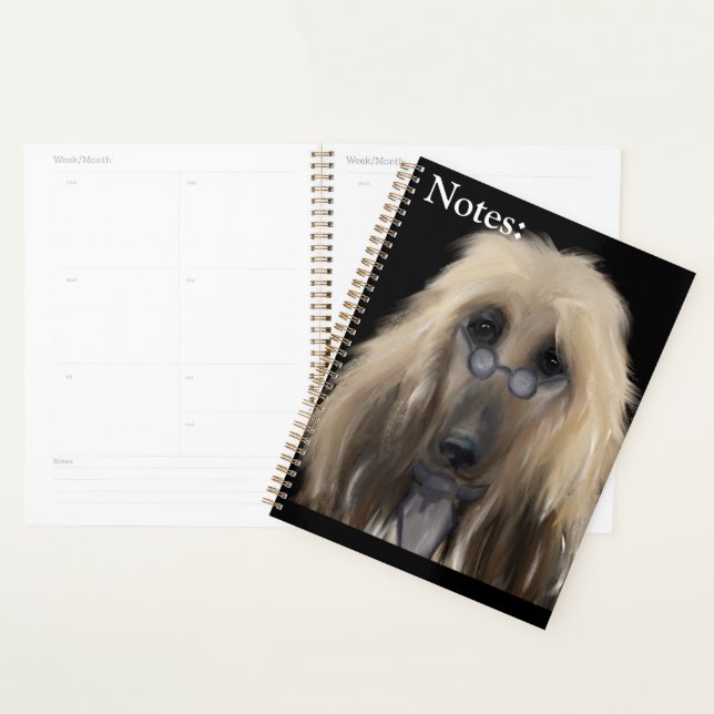 White Afghan Hound    Planner (Display)