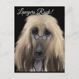 White Afghan Hound Postcard