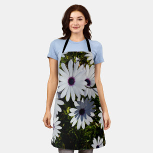 White African Daisies In Bloom, Full Print Apron