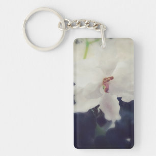 White African Violet Key Ring