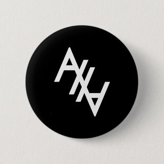 White AHA 6 Cm Round Badge