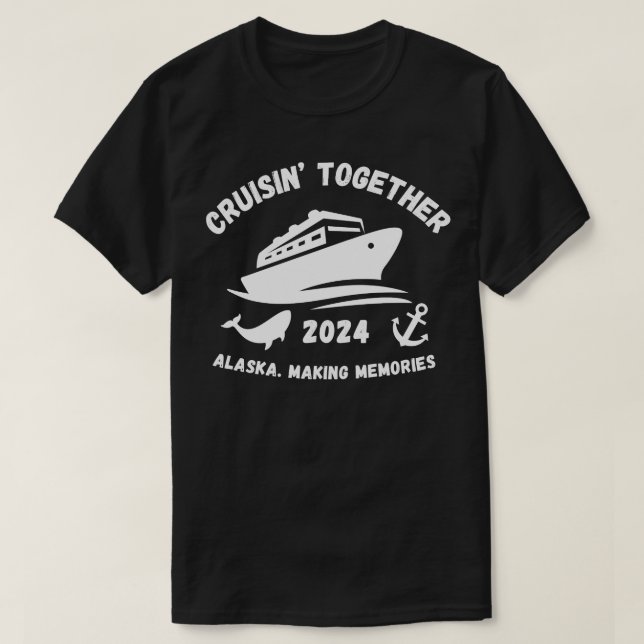 White Alaska Cruise 2024 TShirt (Design Front)