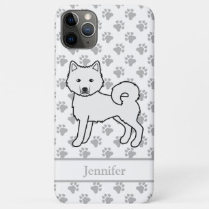 White Alaskan Malamute Cute Cartoon Dog & Name iPhone 11 Pro Max Case