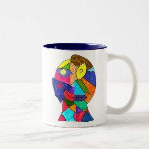 White - Alex K Two-Tone Coffee Mug