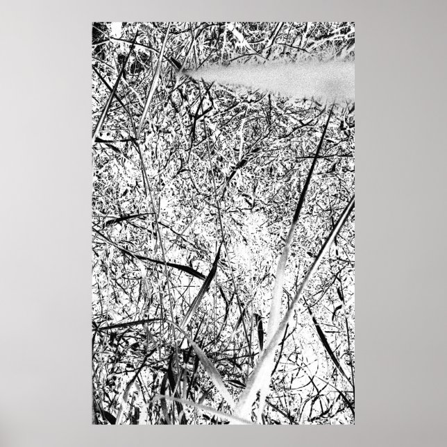 White Alien Grass Poster (Front)