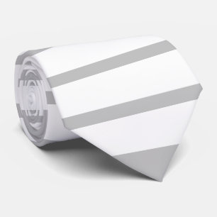 White All-Over Gray Stripes Tie