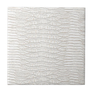 WHITE ALLIGATOR SKIN DESIGN. CERAMIC TILE