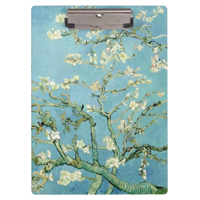 White almond blossom by Vincent Van Gogh Clipboard (Front)