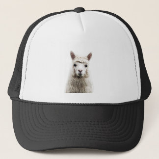 White Alpaca Trucker Hat