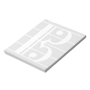 White Alto Clef Notepad