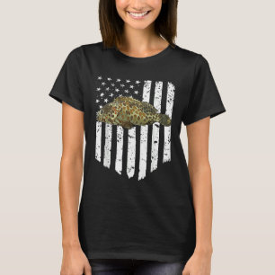 White American Flag Groupers 4th Of July Fish T-Shirt