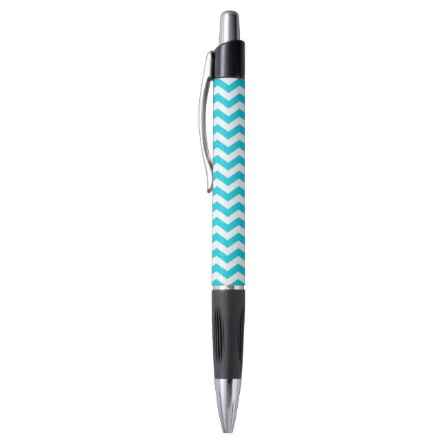 White and Aqua Zig Zag Pattern (Top (Vertical))