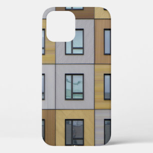 White and beige building windows iPhone 12 case