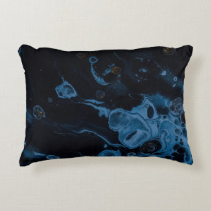 White and black abstract painting decorative cushion