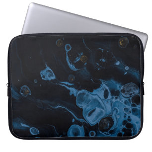White and black abstract painting laptop sleeve