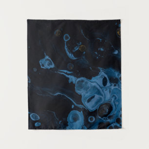 White and black abstract painting tapestry