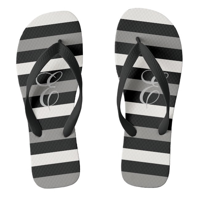 White and black bridesmaid thongs (Footbed)