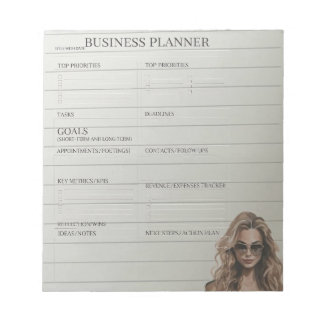White and Black business planner Notepad