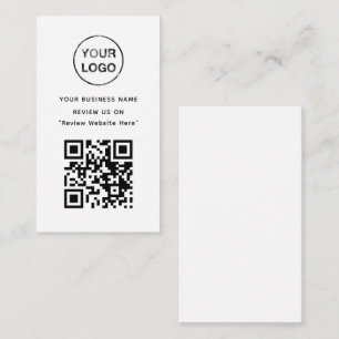White and Black Business Review Card