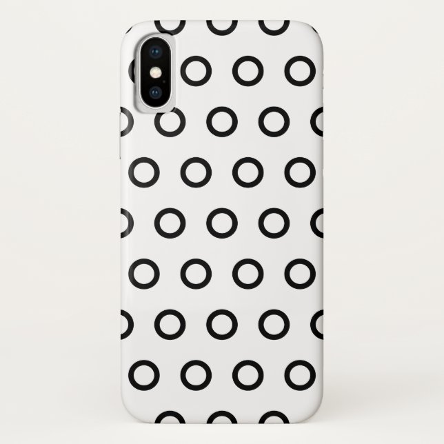 White and Black Circles Case-Mate iPhone Case (Back)
