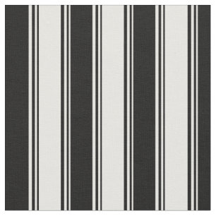 White and Black Coloured Striped Pattern Fabric