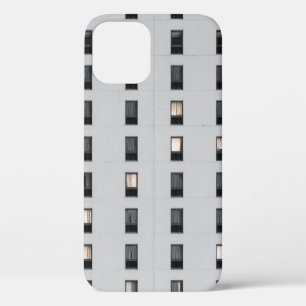 White and black concrete building iPhone 12 case