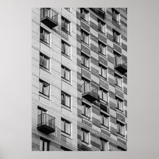 WHITE AND BLACK CONCRETE BUILDING POSTER