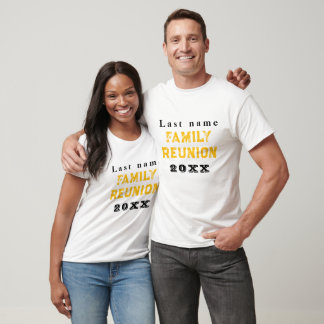White and black custom family reunion T-Shirt